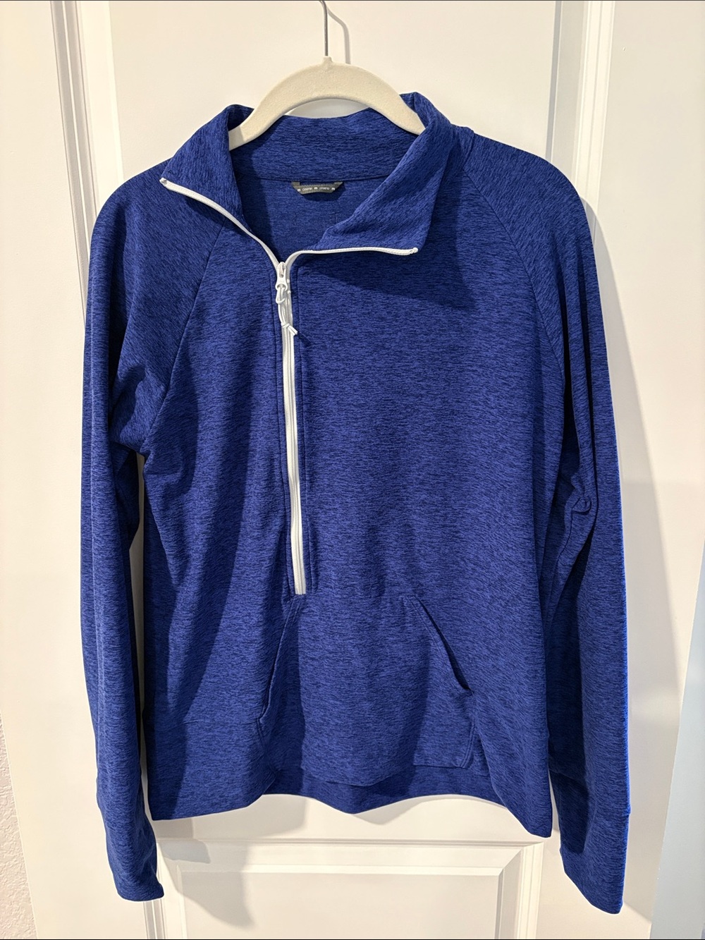 oiselle Blue Half-Zip Pullover Hoodie